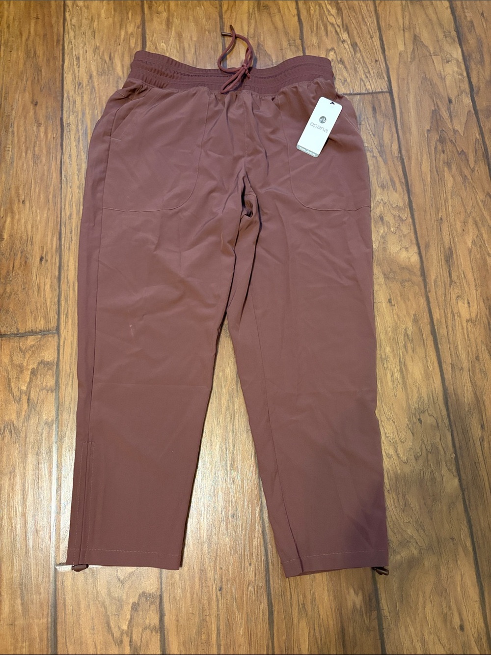 Apana Women's Maroon Drawstring Jogger Pants